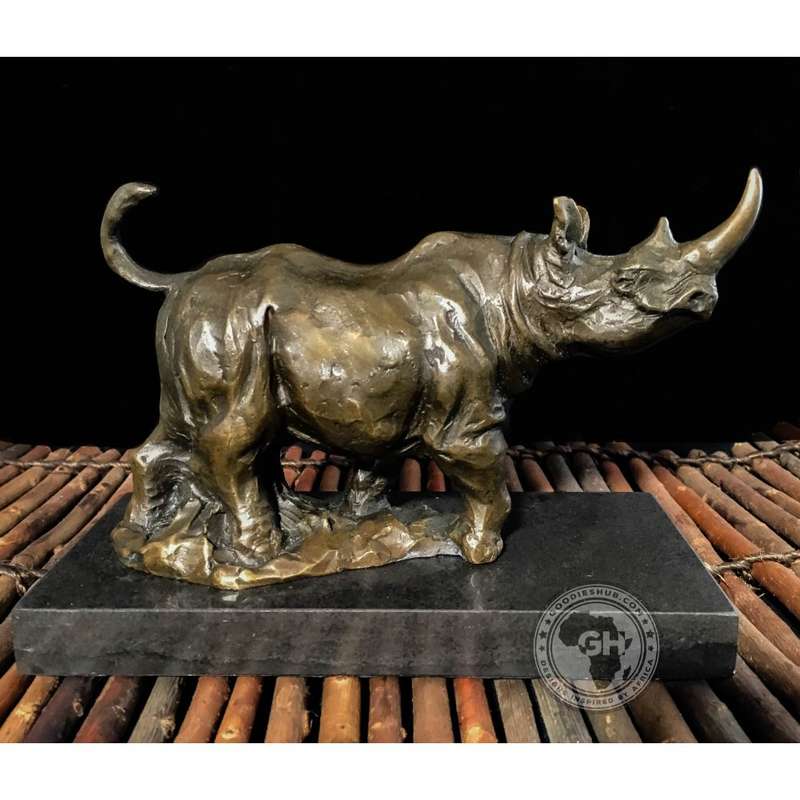Rhino Bronze Sculpture