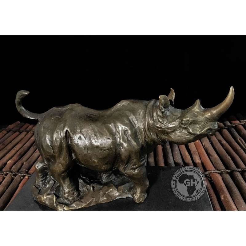 Rhino Bronze Sculpture