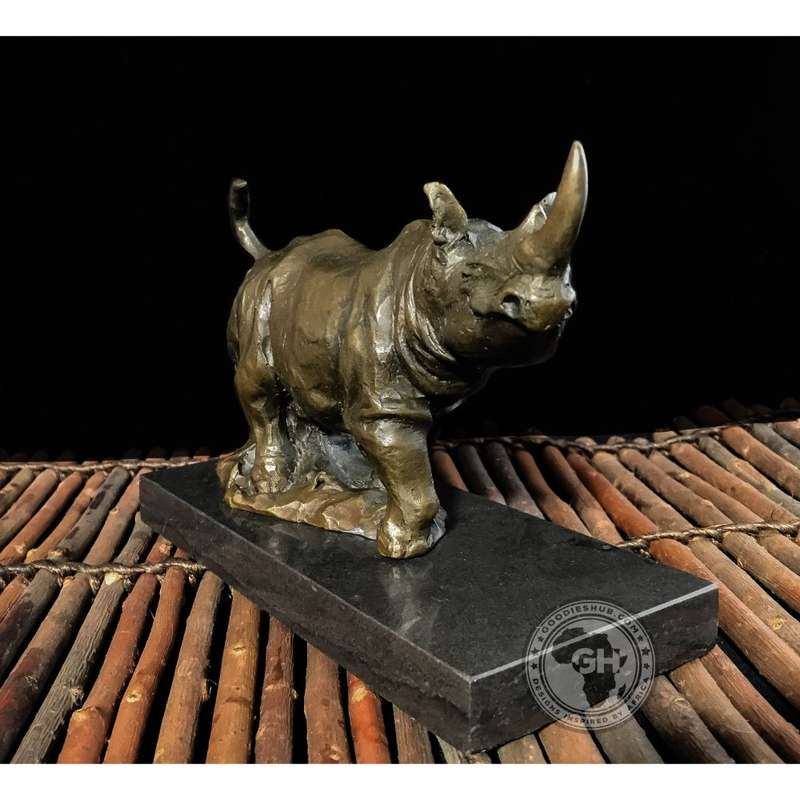Rhino Bronze Sculpture