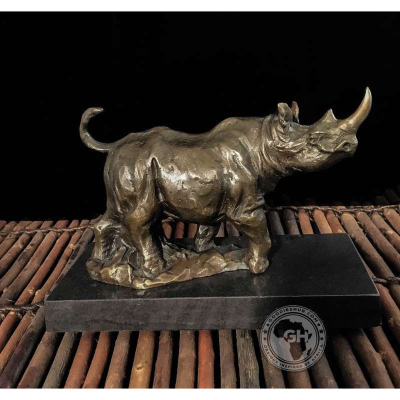 Rhino Bronze Sculpture