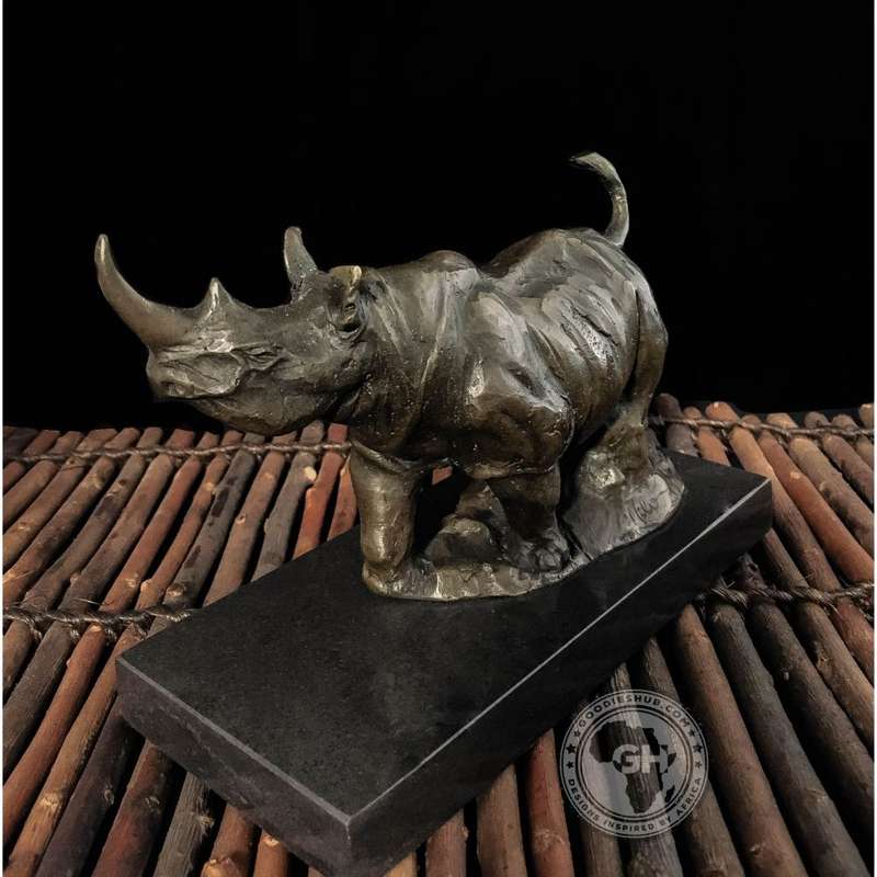 Rhino Bronze Sculpture