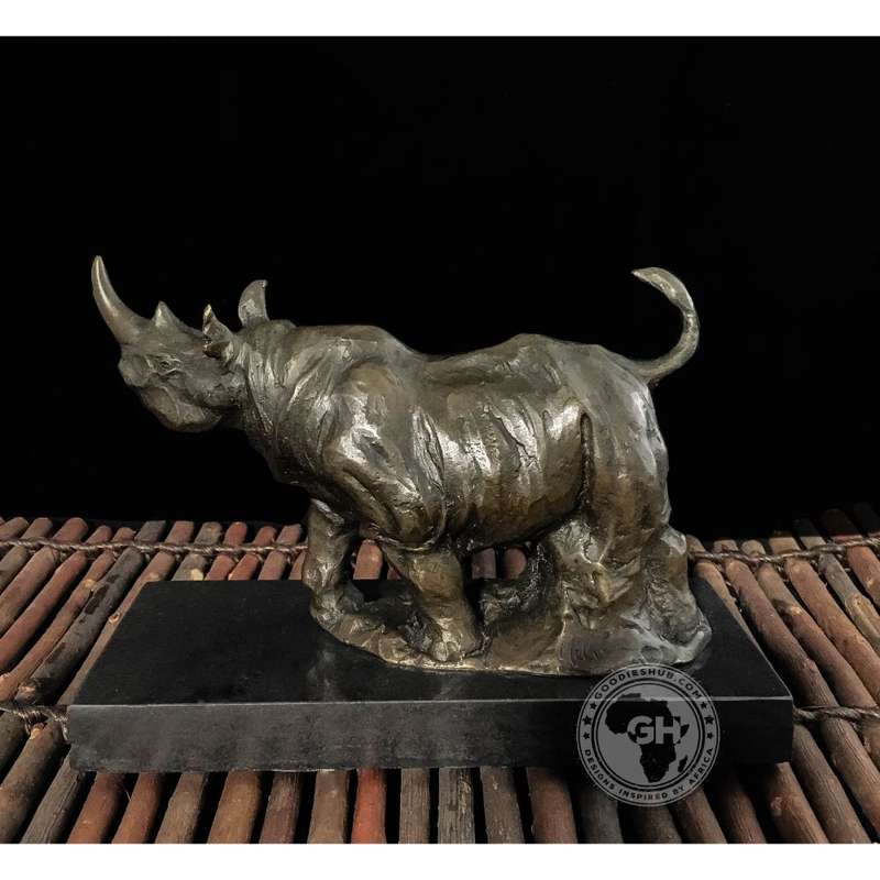 Rhino Bronze Sculpture