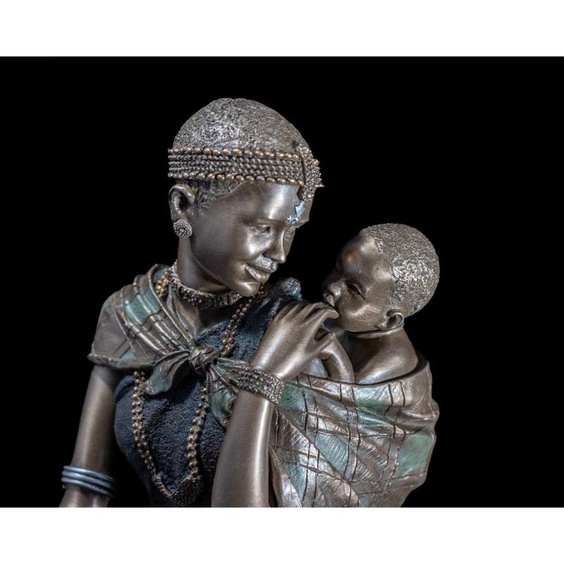 Kucha African Figurine Bronze Sculpture