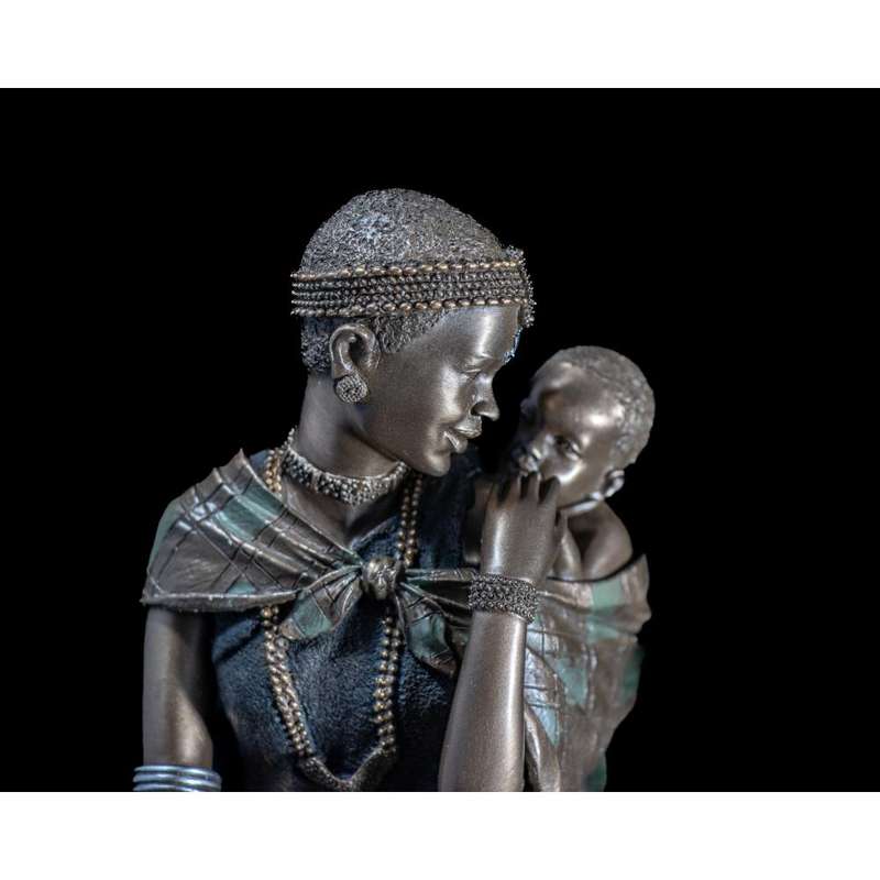 Kucha African Figurine Bronze Sculpture