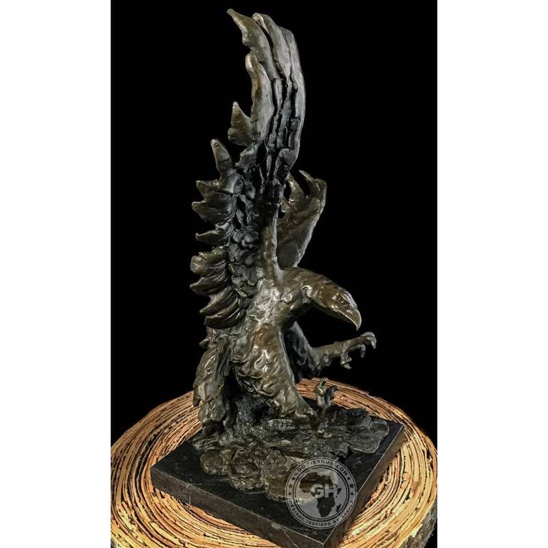 Tawny Eagle Bronze Sculpture