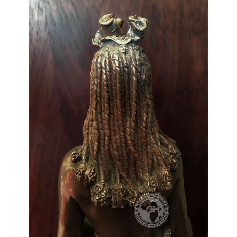 Himba Mother African Figurine Bronze Sculpture