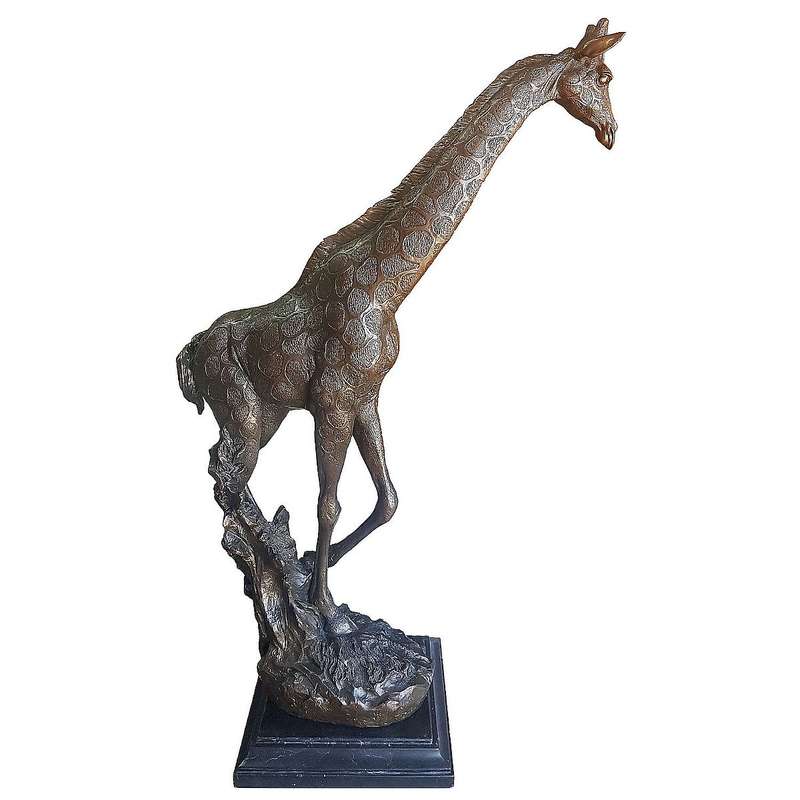 Giraffe Standing Bronze Sculpture