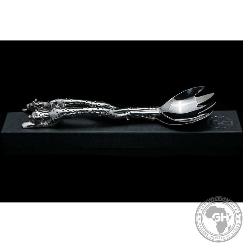 Salad Server Small- Cheetah Africa Collection - Diana Carmichael