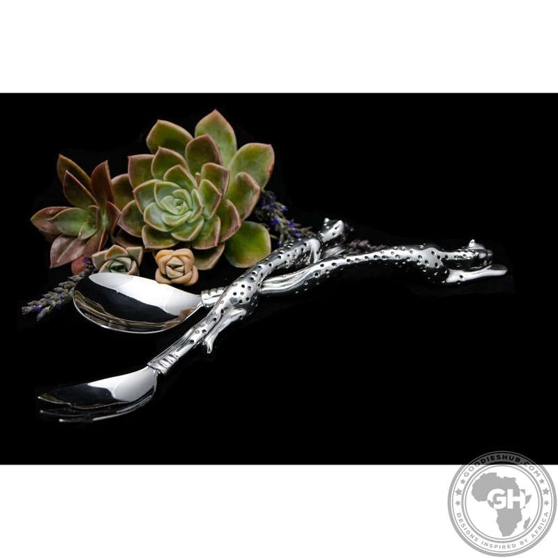 Salad Server Small- Cheetah Africa Collection - Diana Carmichael