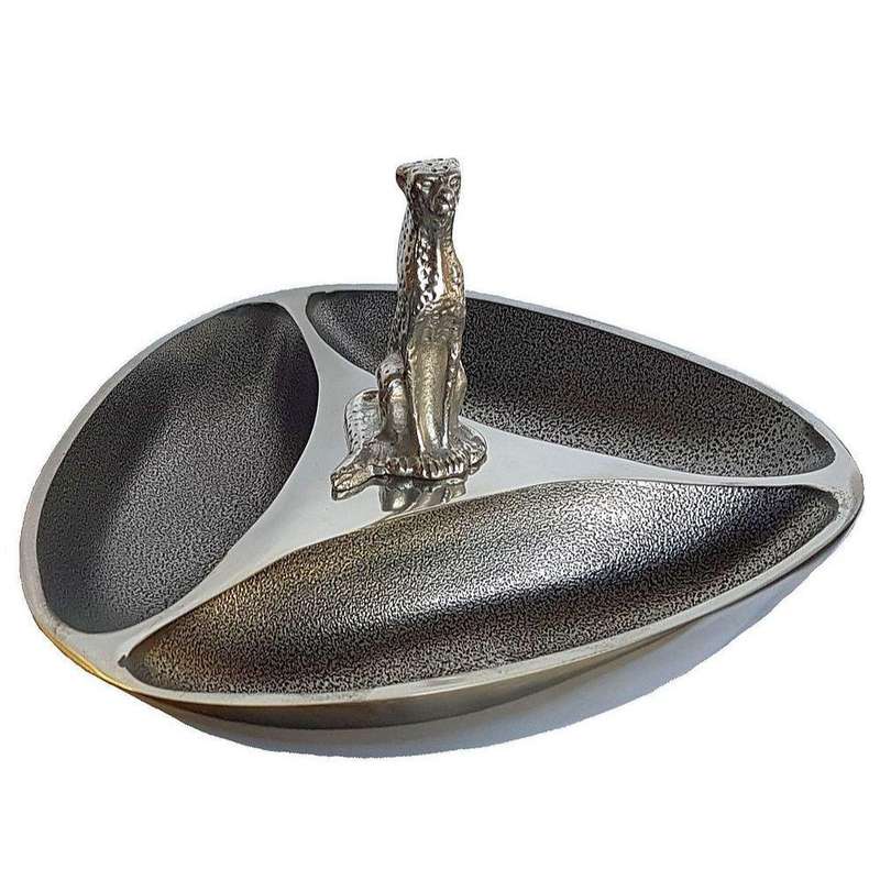 Cheetah 3 Section Bowl - Lamu Aluminium Tableware