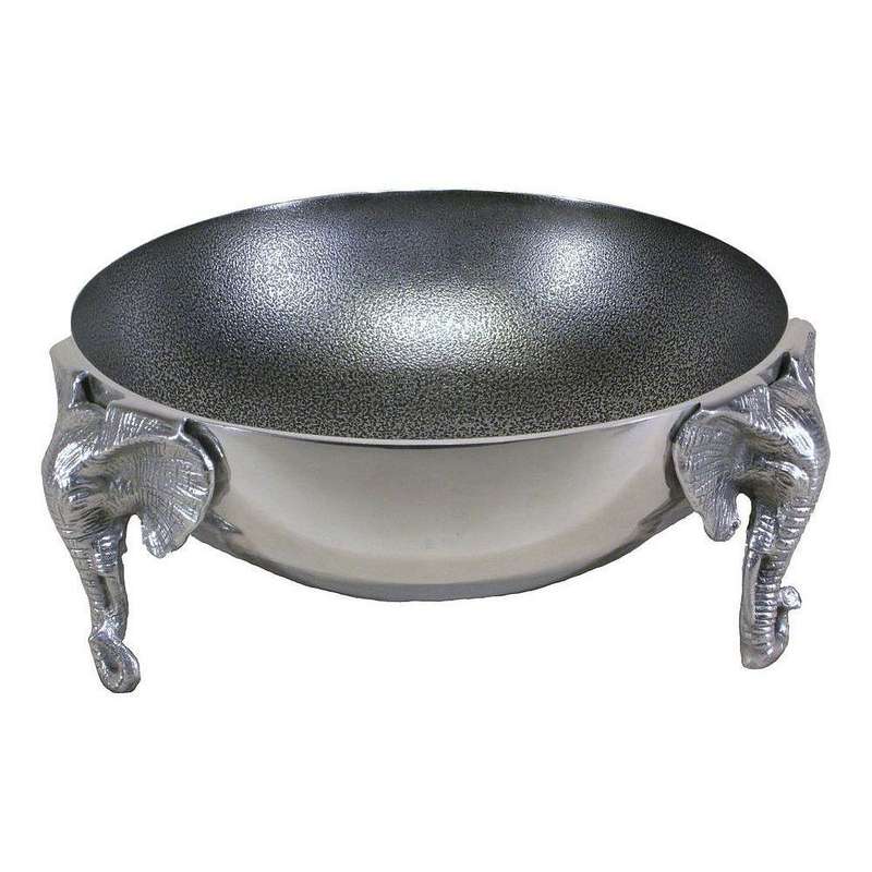 3 Elephant Bowl Large - Lamu Aluminium Tableware