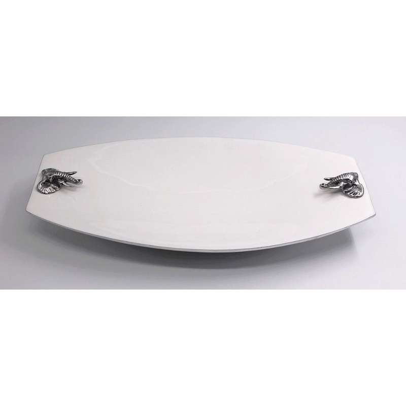 2 Elephant Platter Aliminium with baked enamel - Lamu Aluminium Tableware