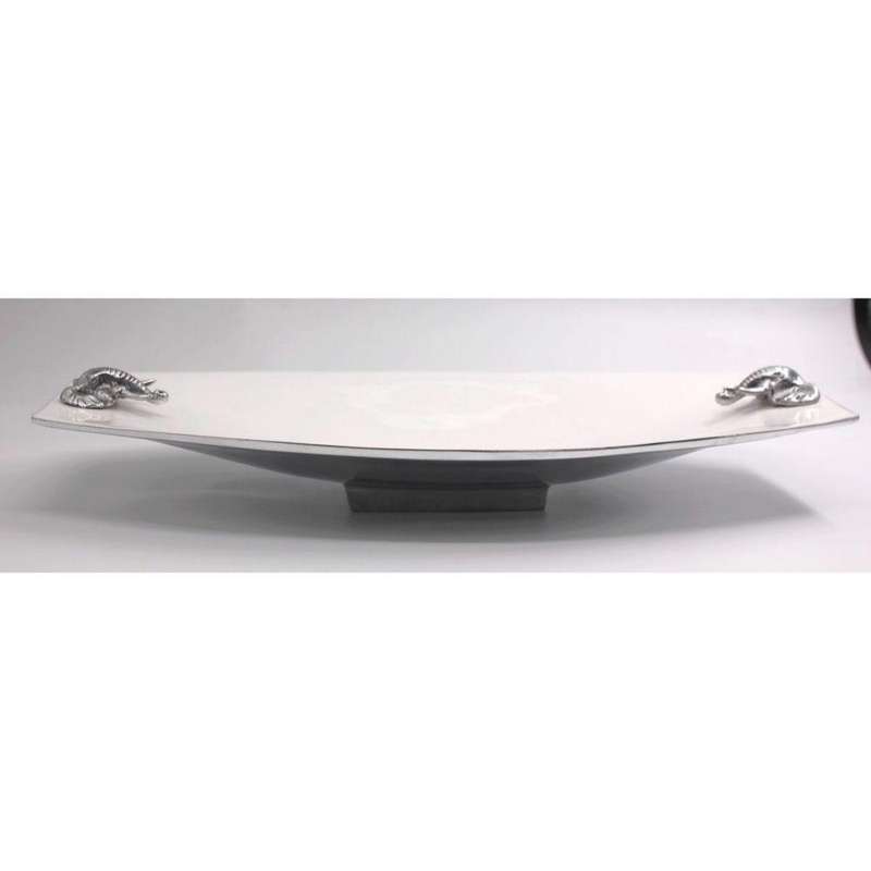 2 Elephant Platter Aliminium with baked enamel - Lamu Aluminium Tableware