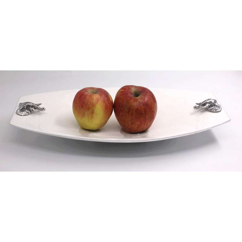 2 Elephant Platter Aliminium with baked enamel - Lamu Aluminium Tableware