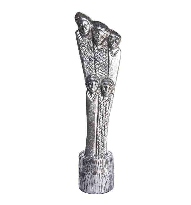 African Family Sculpture - Aluminium