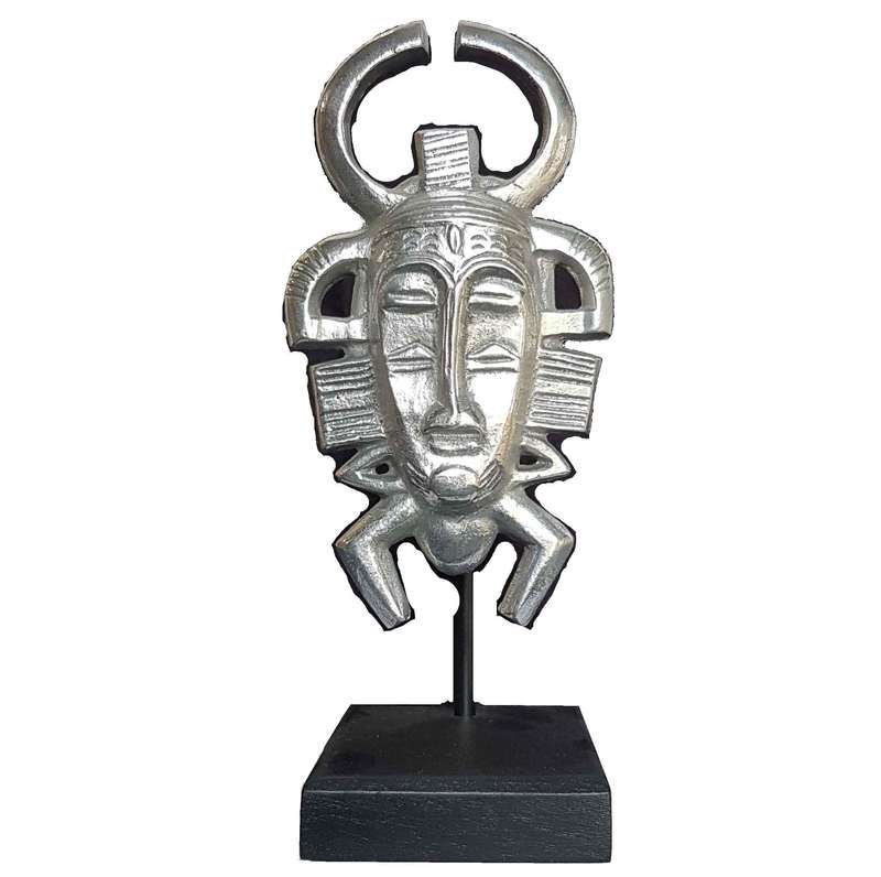 African Mask Senufo Tribe - Aluminium