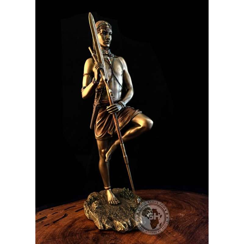 Angolia African Figurine Bronze Sculpture