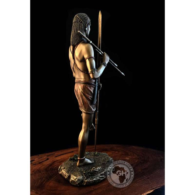 Angolia African Figurine Bronze Sculpture