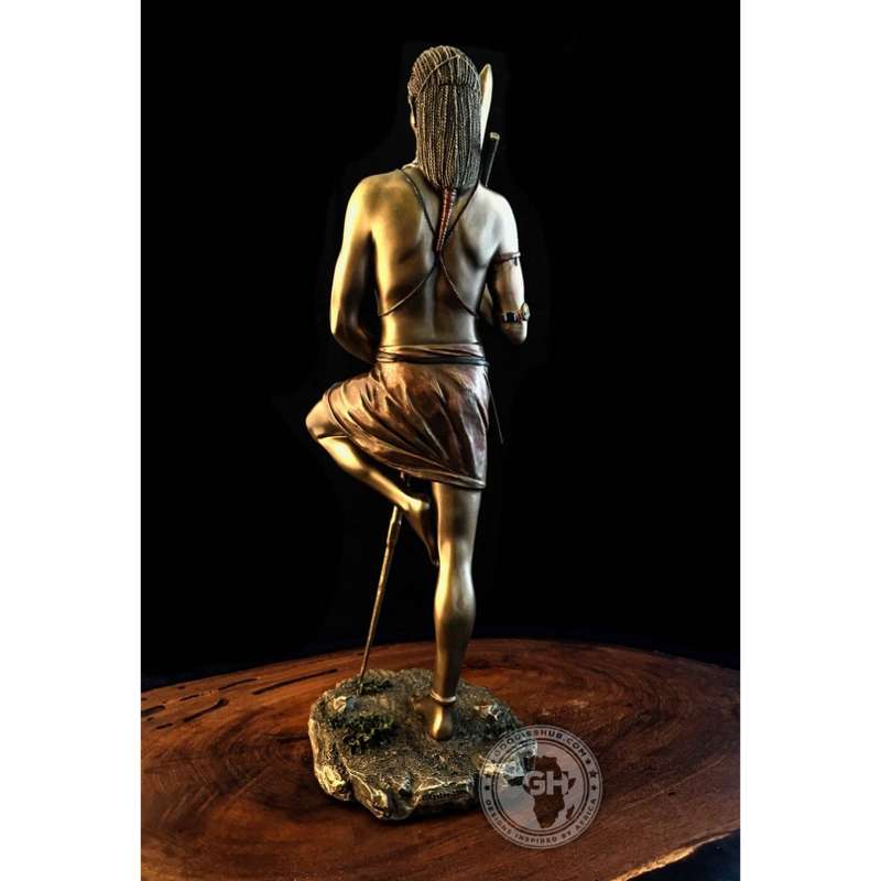 Angolia African Figurine Bronze Sculpture