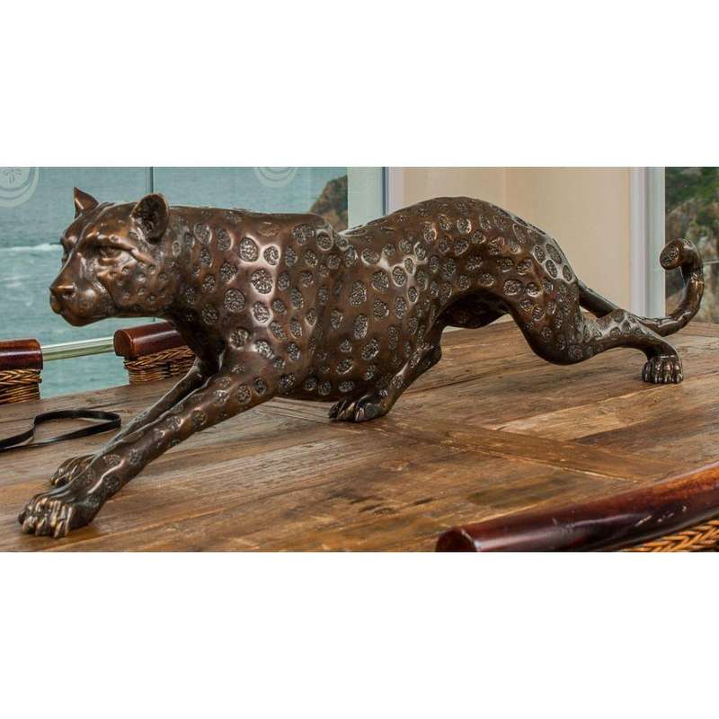 Cheetah Crouching -  Bronze Sculpture