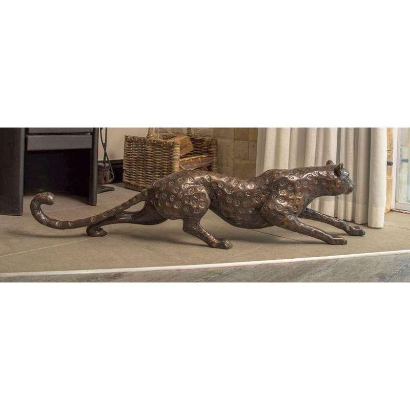 Cheetah Crouching -  Bronze Sculpture