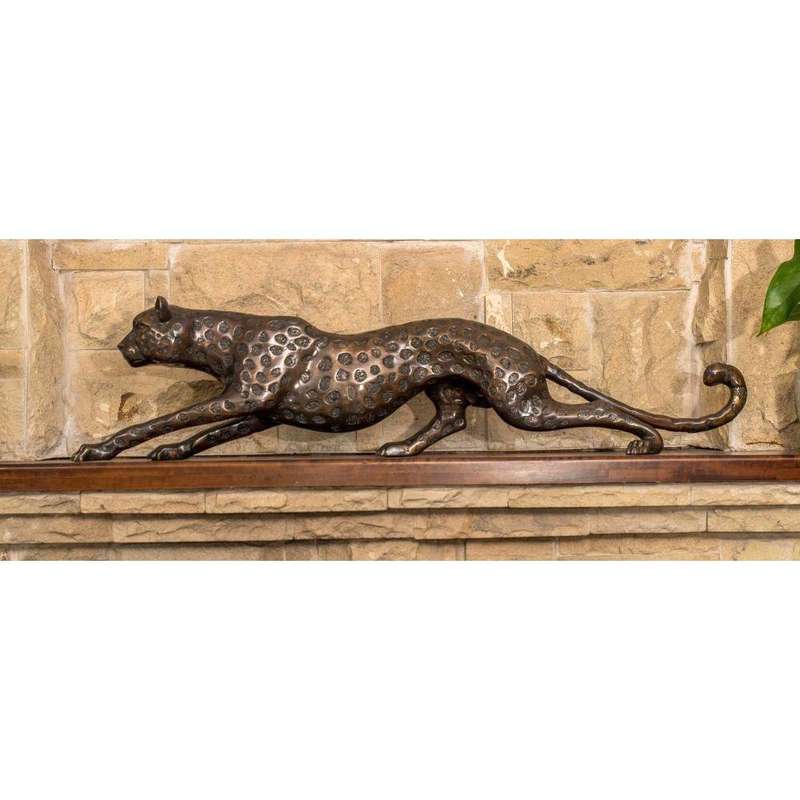 Cheetah Crouching -  Bronze Sculpture