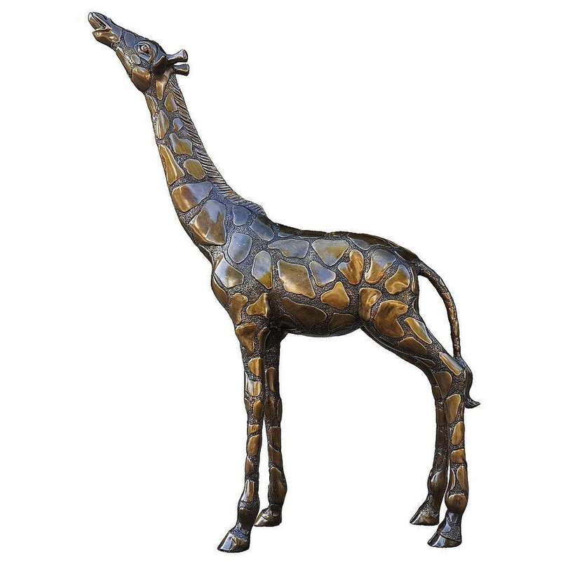 Giraffe Head Up Large -  Bronze Sculpture