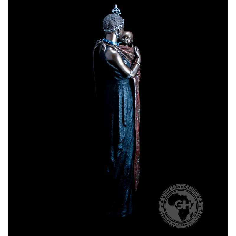 Binti African Figurine Bronze Sculpture