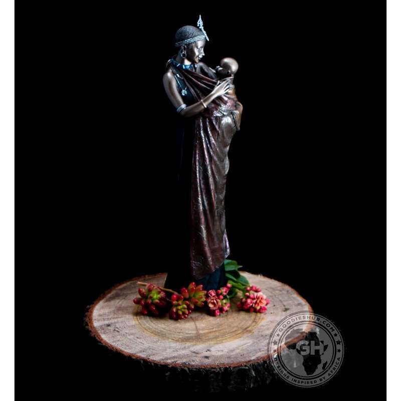 Binti African Figurine Bronze Sculpture