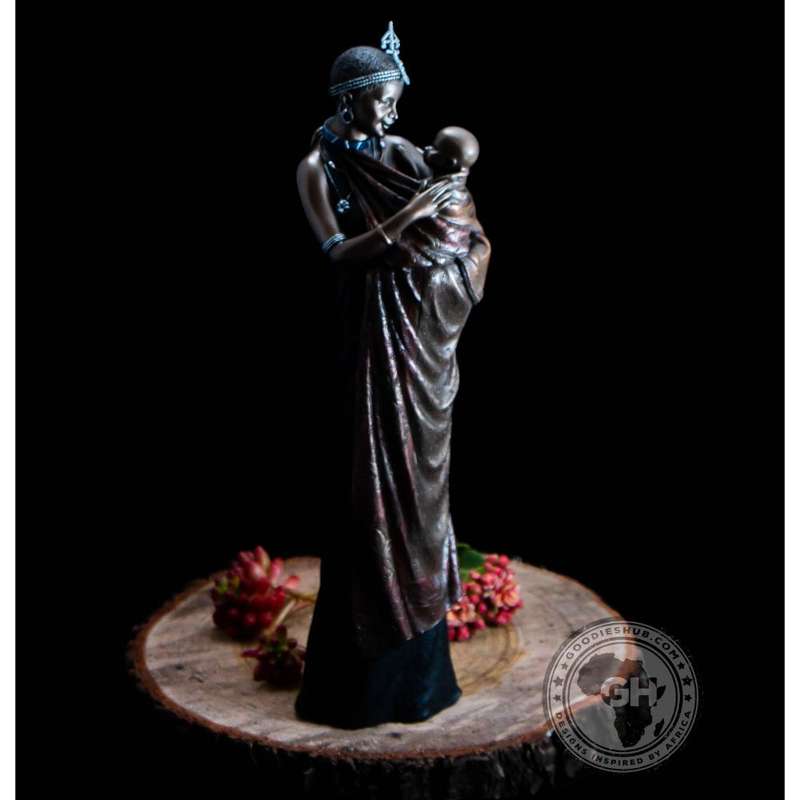 Binti African Figurine Bronze Sculpture