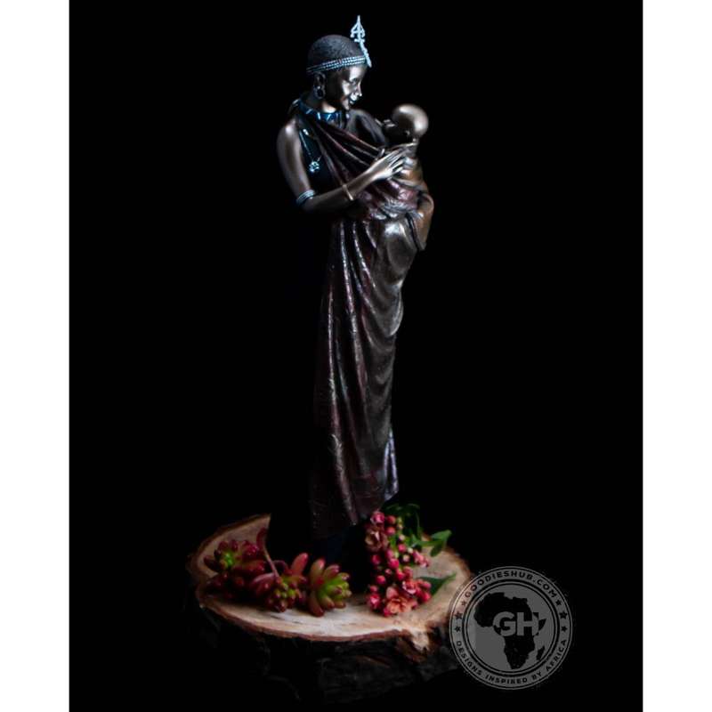 Binti African Figurine Bronze Sculpture