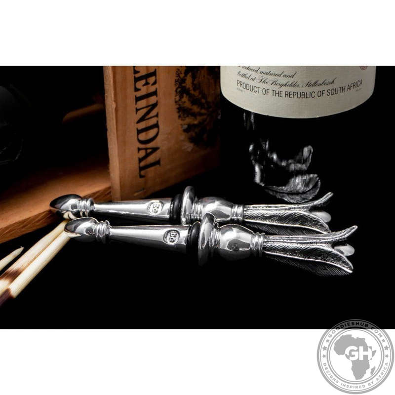 Bottle Stopper 3 Feather - Usiba Lwe Nyoni Collection - Diana Carmichael