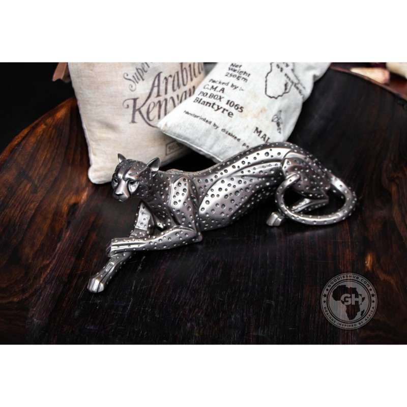 Cheetah Lying Bronzed Sculpture - Zera