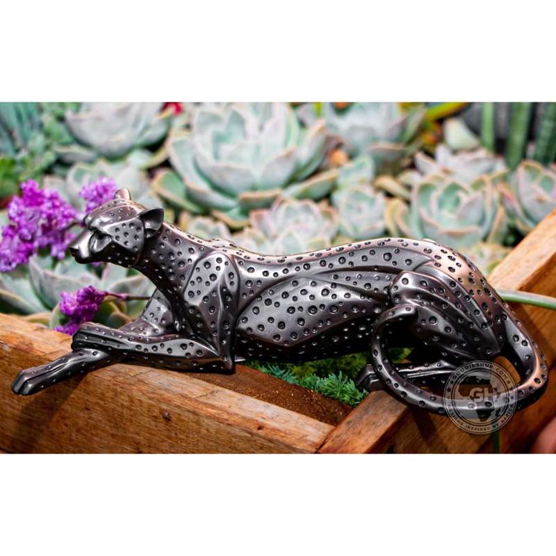 Cheetah Lying Bronzed Sculpture - Zera