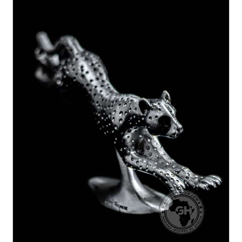 Cheetah Pewter Sculpture