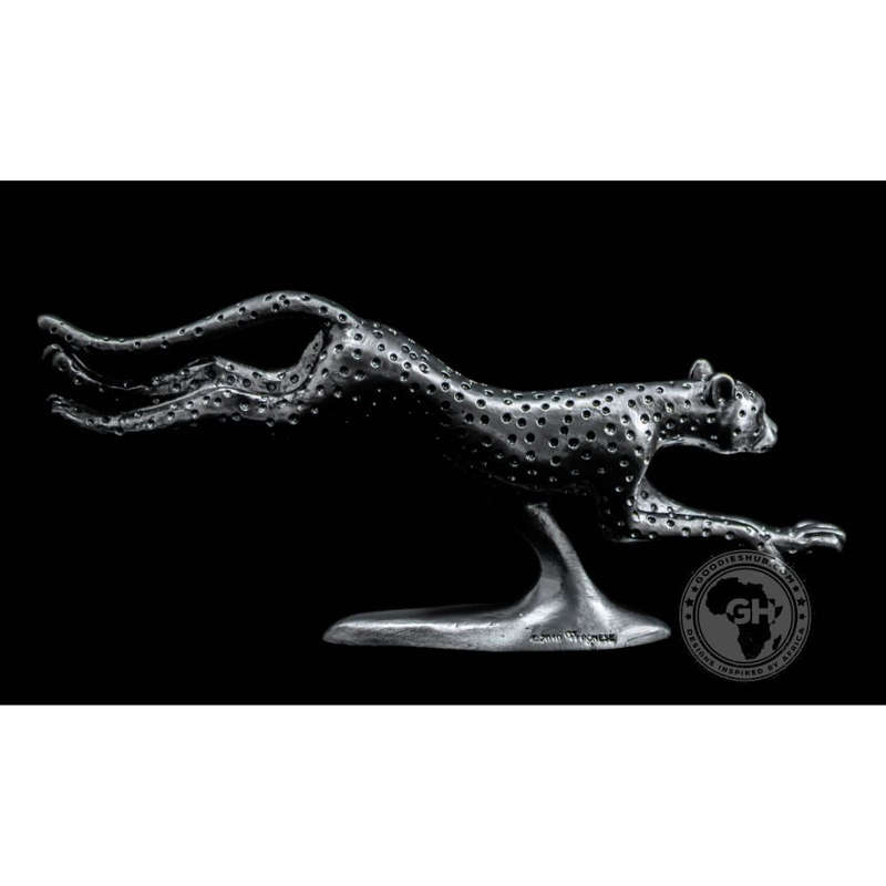 Cheetah Pewter Sculpture