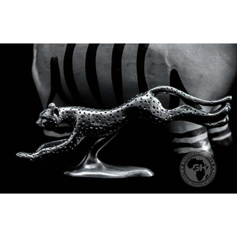 Cheetah Pewter Sculpture