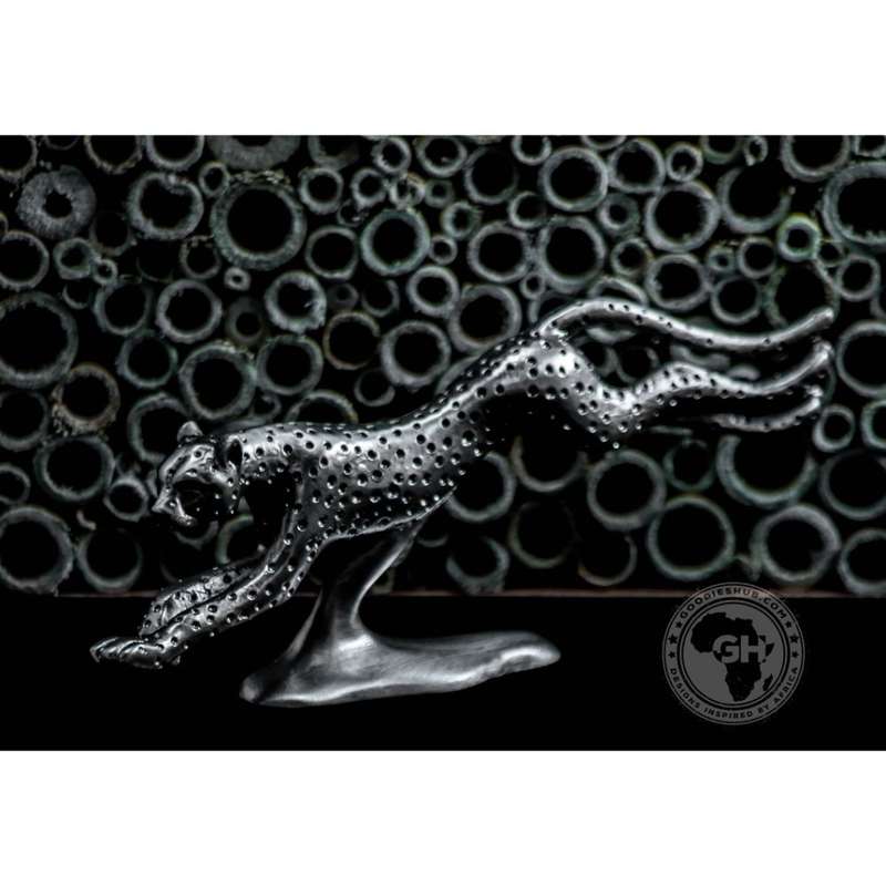 Cheetah Pewter Sculpture