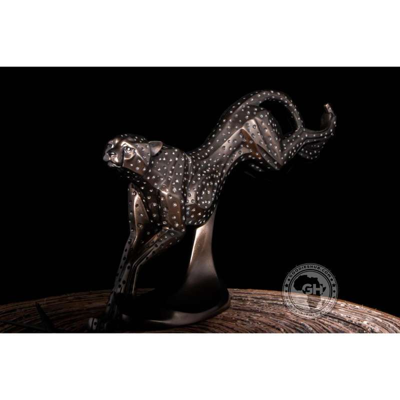 Cheetah Running Bronzed Sculpture - Zinga