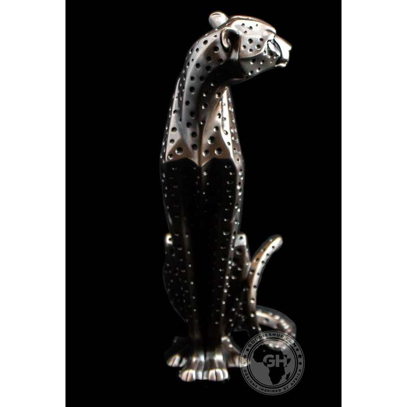 Cheetah Sitting Bronzed Sculpture - Zimbini