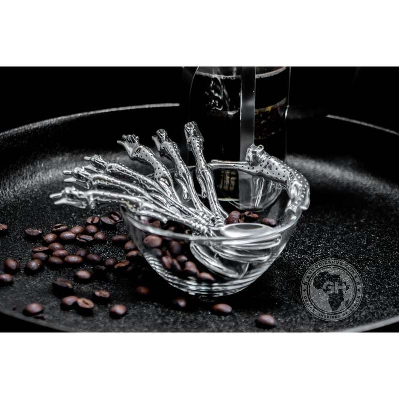 Coffee Spoon Set of 6 - Cheetah Africa Collection - Diana Carmichael