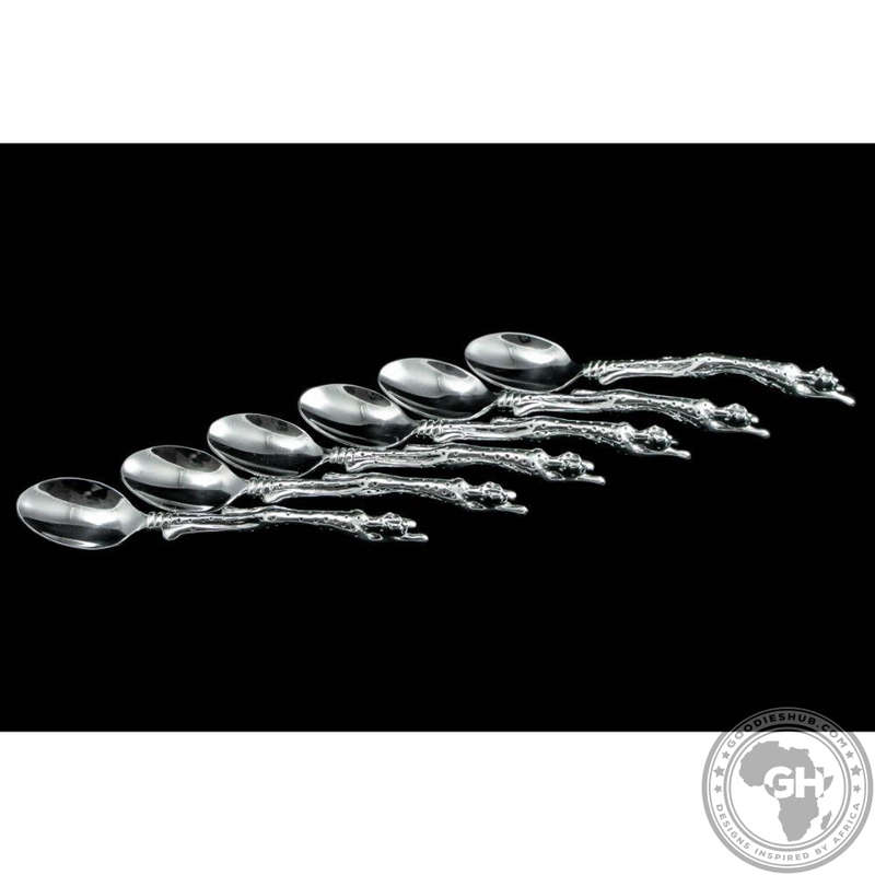 Coffee Spoon Set of 6 - Cheetah Africa Collection - Diana Carmichael