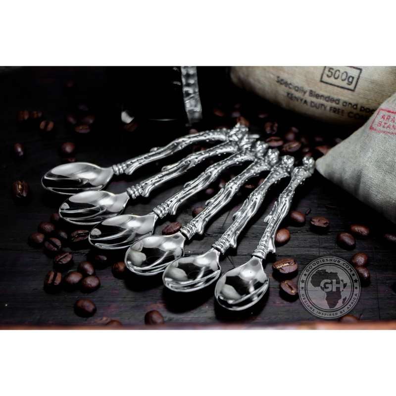 Coffee Spoon Set of 6 - Cheetah Africa Collection - Diana Carmichael