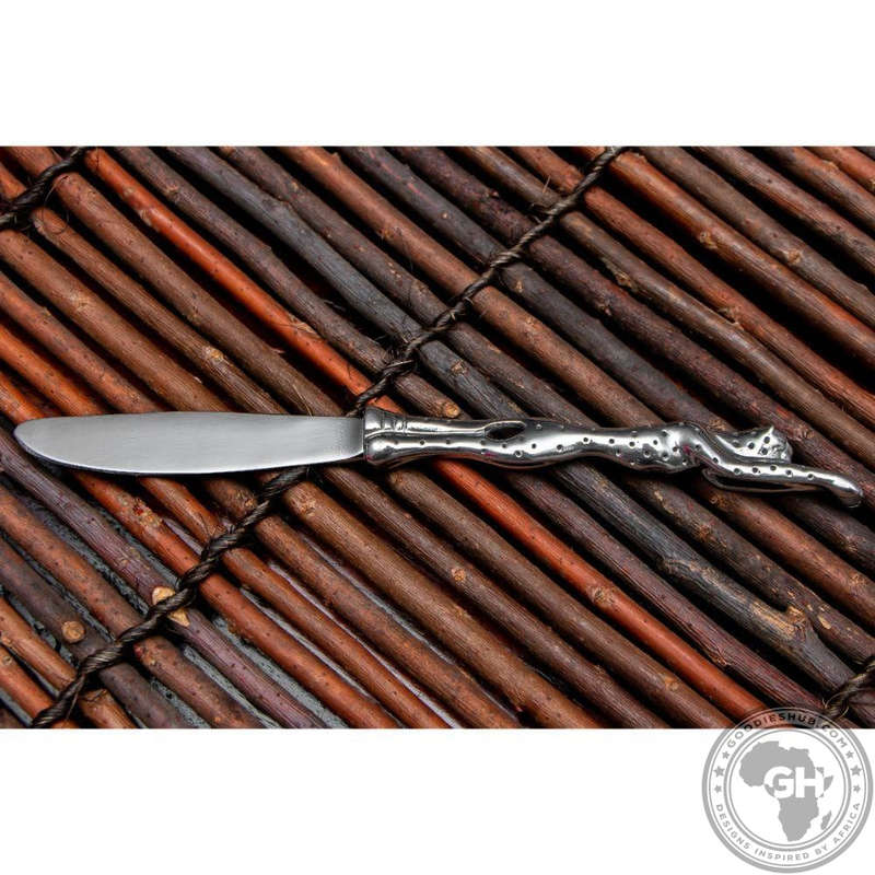 Dessert Knife Set of 6 - Cheetah Africa Collection - Diana Carmichael