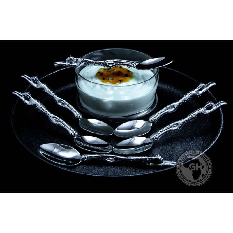 Dessert Spoon Set of 6 - Cheetah Africa Collection - Diana Carmichael