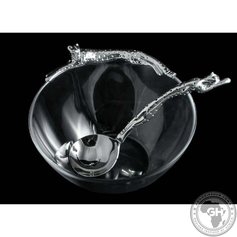 Dish 170mm Lying & Sauce Ladle Set - Cheetah Africa Collection - Diana Carmichael