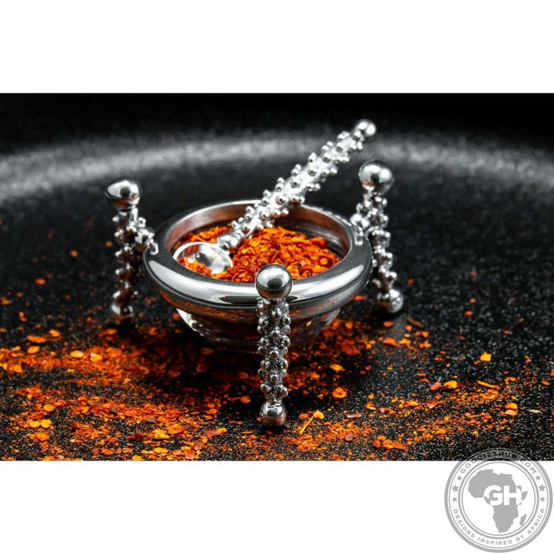 Dish 60mm & Salt Spoon Set - Studded Collection - Diana Carmichael