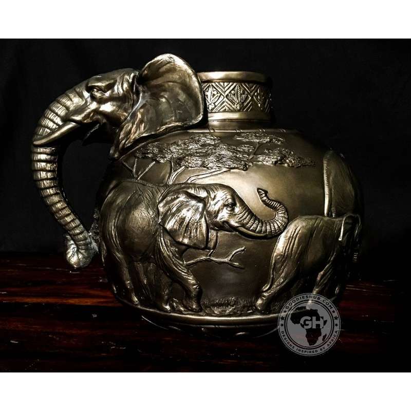 Elephant Vase - Bronze