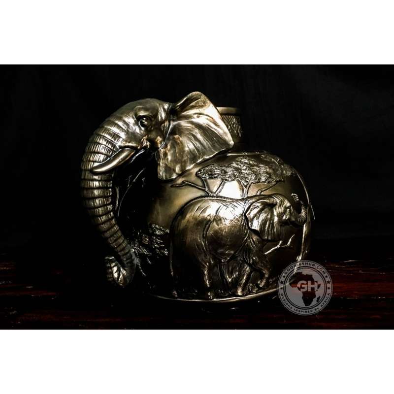 Elephant Vase - Bronze