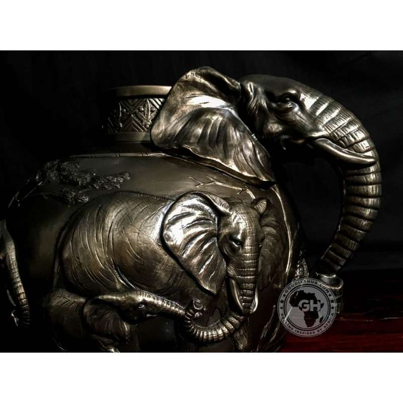 Elephant Vase - Bronze